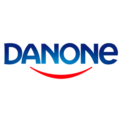 Logo de la marca danone para un supermercado online la puebla